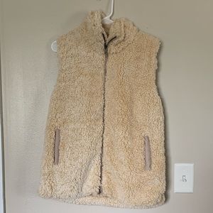 Tan/cream Sherpa vest